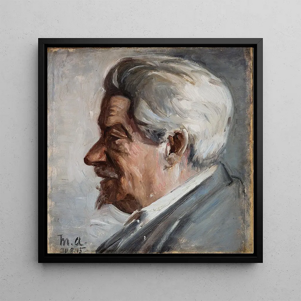 Georg Brandes - Michael Ancher — framed artwork on a wall