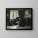 Mother, daughter and granddaughter knitting - Georg Achen — framed artwork on a wall