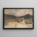 Norwegian fishing village painting - Georg Anton Rasmussen — framed artwork on a wall