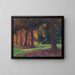 Autumn Sunlight in the Forest - Georg Burmester — framed artwork on a wall