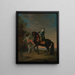 L'impératrice Élisabeth de Russie 1709-1762 à cheval accompagnée d'un page - Georg Christoph Grooth — framed artwork on a wall