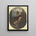 Two children sitting with harps - Georg Cornicelius — framed artwork on a wall