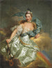 an allegorical representation of a young girl floating on a cloud - Georg David Matthieu — artwork view