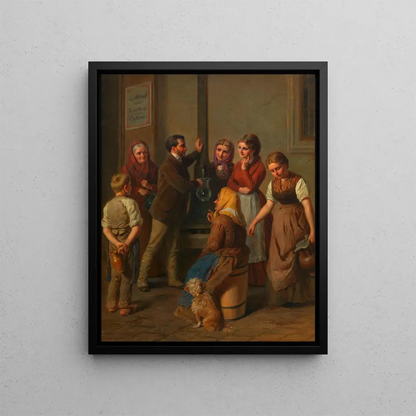 at the fountain exit - Georg Decker — framed artwork on a wall