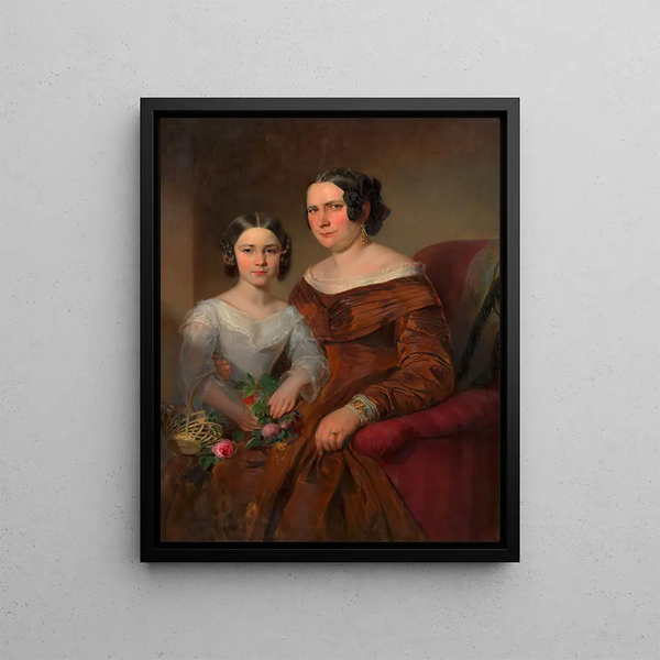 Wife and daughter of policeman Josef Moser - Georg Decker — framed artwork on a wall
