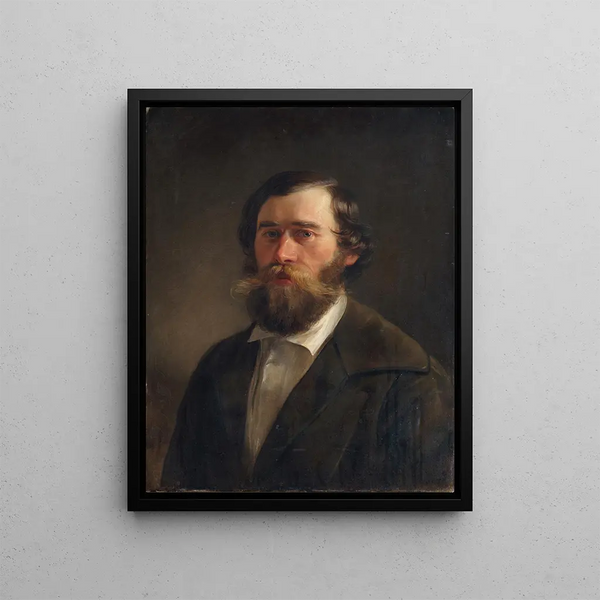 Portrait of a gentleman - Georg Decker — framed artwork on a wall