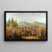 L'arrivée du Mahmal à une oasis en route vers La Mecque - Georg Emanuel Opiz — framed artwork on a wall