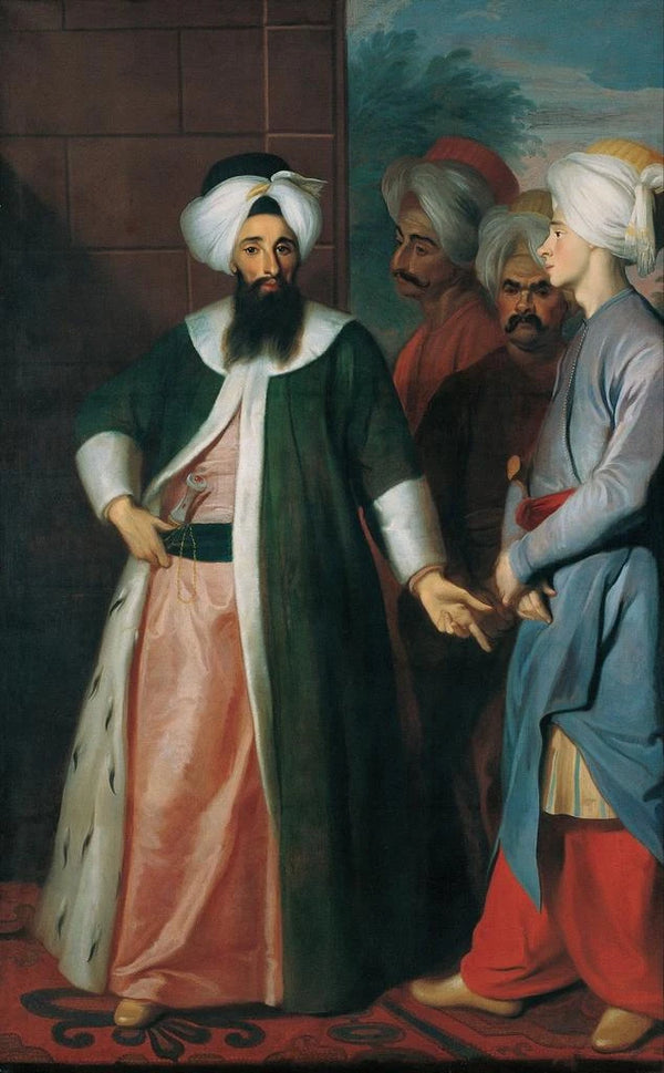 Kozbeki Mustafa Aa et sa suite - Georg Engelhard Schröder — framed artwork on a wall