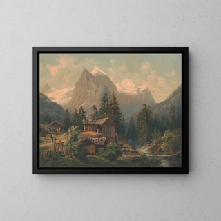 Le Wetterhorn - Georg Engelhardt — framed artwork on a wall