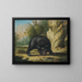 a bear attacked by bees - Georg Ernst Sandner — framed artwork on a wall