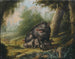 A sow with her piglets attacked by bees - Georg Ernst Sandner — artwork view