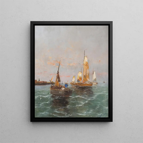 Marina Art - Georg Fischhof — framed artwork on a wall