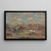 A spring day, village view with vegetable gardens - Georg Flad — framed artwork on a wall