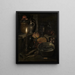 Pantry with Candles - Georg Flegel — framed artwork on a wall