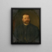 Portrait of a Man - Georg Fleischmann — framed artwork on a wall