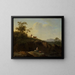 Evening landscape with shepherds - Georg Friedrich Meyer — framed artwork on a wall
