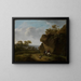 Landscape with an Attack - Georg Friedrich Meyer — framed artwork on a wall