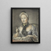 La femme de l'artiste avec un livre - Georg Friedrich Schmidt — framed artwork on a wall