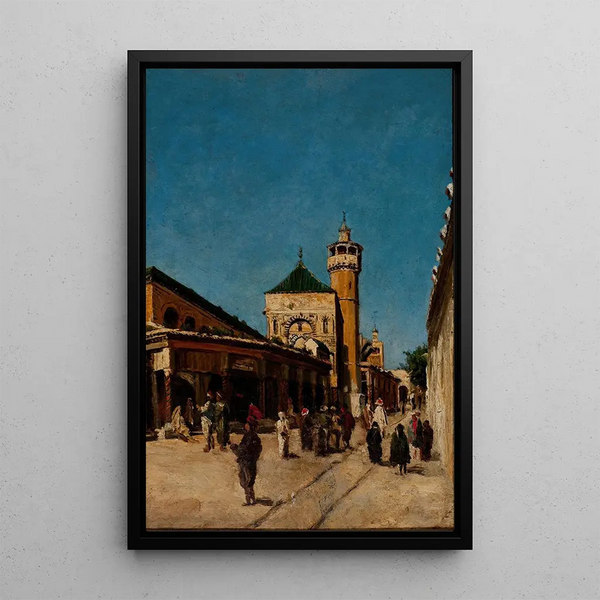 Rue à Tunis - Georg Grimm — framed artwork on a wall