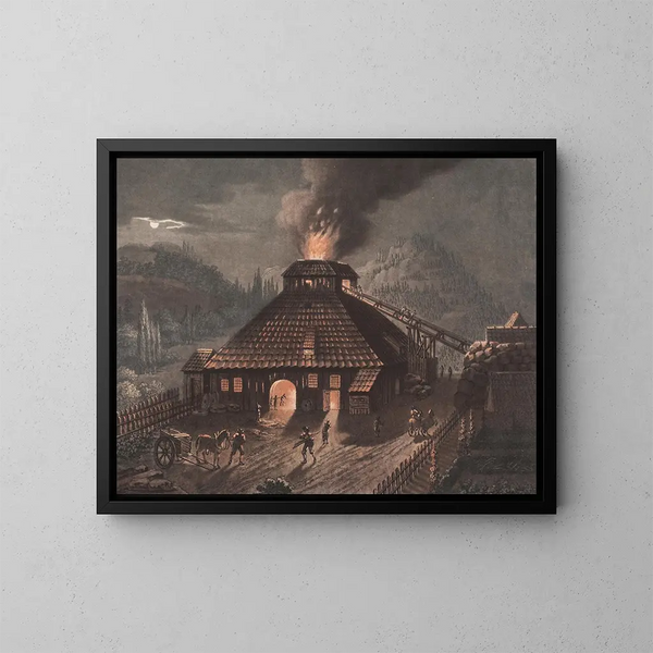 A steel construction - Georg Haas — framed artwork on a wall