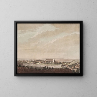 View of the city of Stavanger in Norway - Georg Haas — framed artwork on a wall