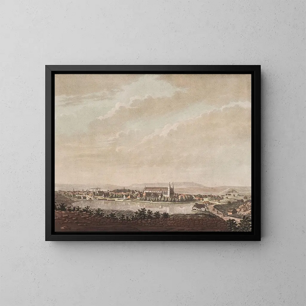View of the city of Stavanger in Norway - Georg Haas — framed artwork on a wall