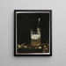 Still life with a glass of beer and nuts - Georg Hainz — framed artwork on a wall