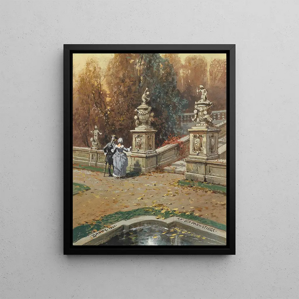 At the staircase of the park - Georg Janny — framed artwork on a wall
