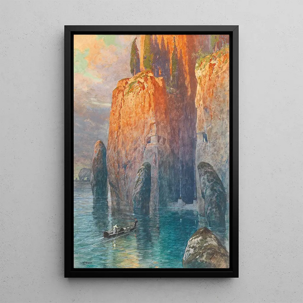 L'île des morts - Georg Janny — framed artwork on a wall