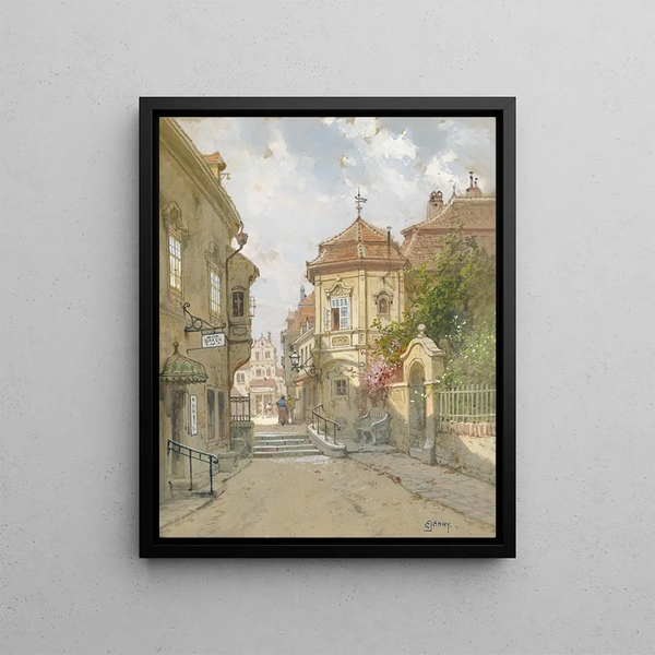 Petit palais de ville painting - Georg Janny — framed artwork on a wall