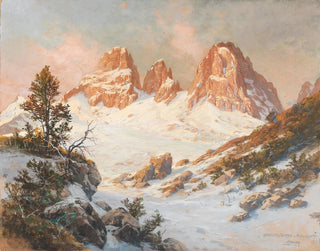 Group of the Langkofel seen from the Pordoijoch - Georg Janny — artwork view