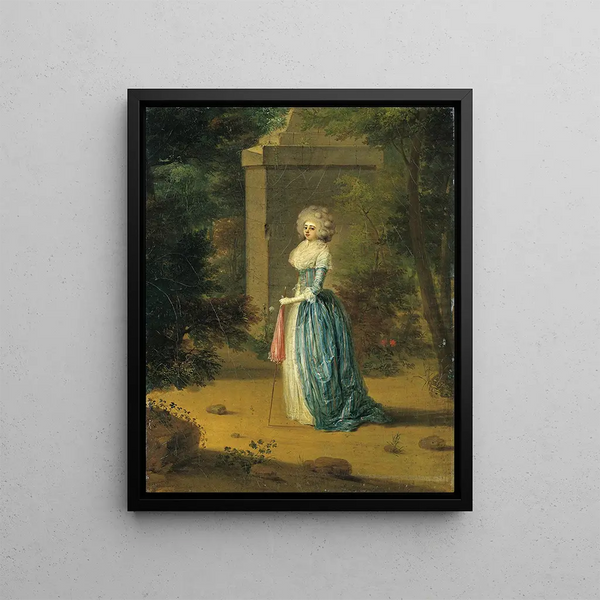 Portrait of Henriette von Holzhausen - Georg Karl Urlaub — framed artwork on a wall