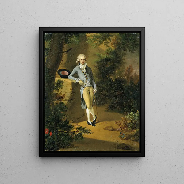 Portrait Painting of Johann Georg von Holzhausen - Georg Karl Urlaub — framed artwork on a wall