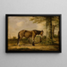 Horse near a tree - Georg Kobell — framed artwork on a wall
