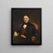 Portrait of a Gentleman in a Red Armchair Pest - Georg Martin Ignaz Raab — framed artwork on a wall