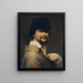 Self-portrait painting - Georg Martin Ignaz Raab — framed artwork on a wall