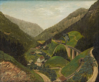 The Hllental Railway near Ravenna Bridge - Georg Michael Zimmermann — artwork view