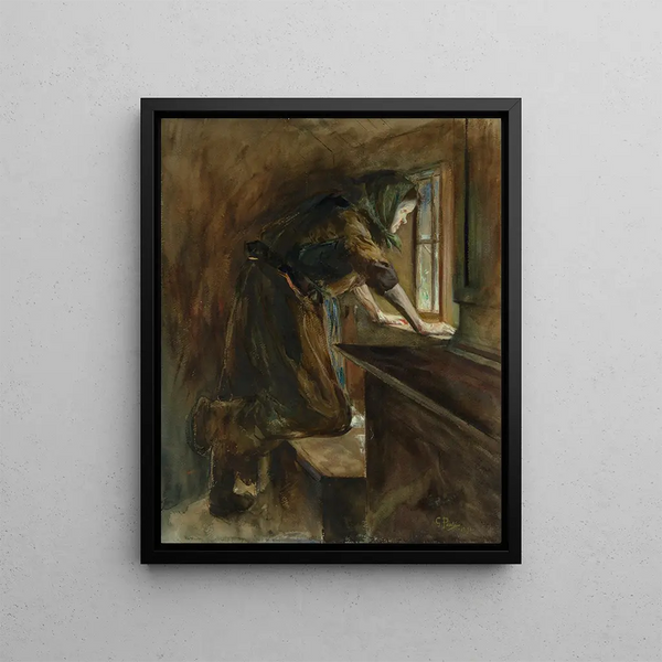 Mother Misery - Georg Pauli — framed artwork on a wall
