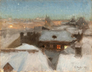 Winter Evening in Sder Stockholm - Georg Pauli — artwork view
