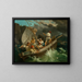 Fishermen Before the Storm - Georg Perlberg — framed artwork on a wall