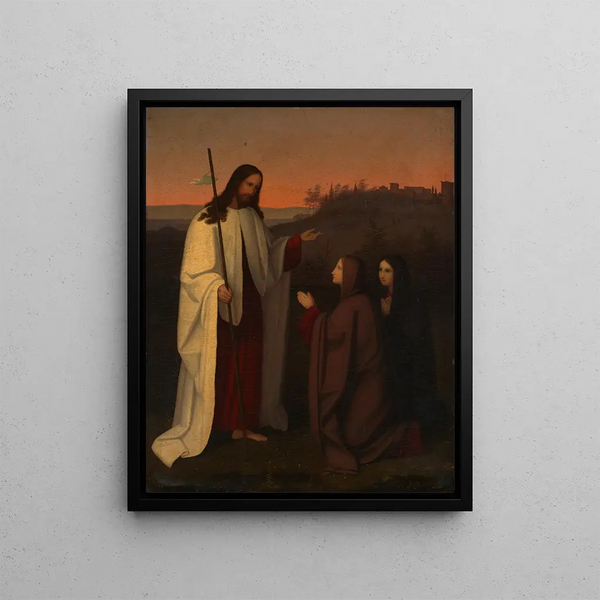 The Resurrection of Christ appears to the two Marys - Georg Philipp Schmitt — framed artwork on a wall