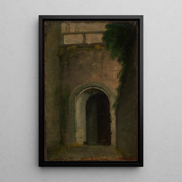 Entrance into the casemates of Heidelberg Castle - Georg Philipp Schmitt — framed artwork on a wall