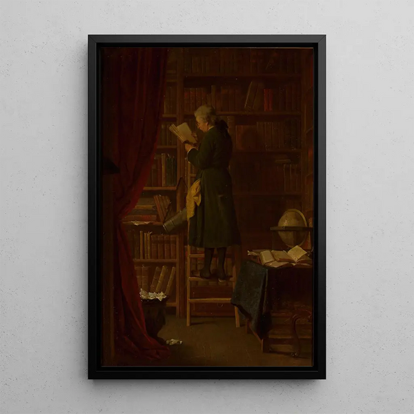 in the library - Georg Reimer — framed artwork on a wall