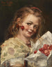 Girl with cherries - Georg Rößler — artwork view