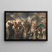 Christmas Market Painting - Georg Schübel — framed artwork on a wall
