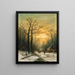 Rencontre sur le chemin du retour en hiver - Georg Schmitz — framed artwork on a wall