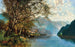 Lac Millstättersee avec des lavandières - Georg Schnreither — artwork view