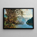 Lac Millstättersee avec des lavandières - Georg Schnreither — framed artwork on a wall
