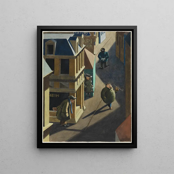 Real Street Scenes - Georg Scholz — framed artwork on a wall