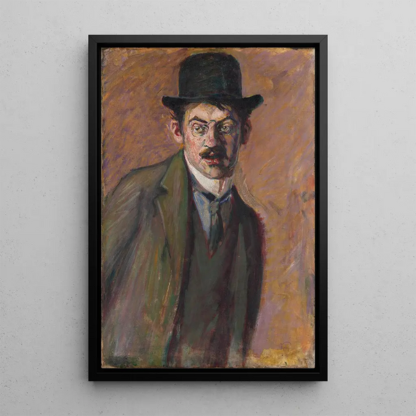 Self-portrait - Georg Scholz — framed artwork on a wall